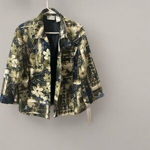 Alfred Dunner women’s size 14 floral print lightweight jacket new with tags